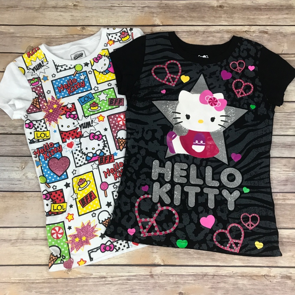 Hello Kitty Black & White T-Shirts Set is 2